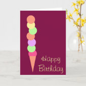 Carte Sweet Summer Ice Cream (Fleur jaune)