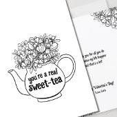 Carte Sweet Tea Line Art Valentine's Day Card