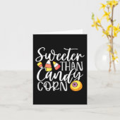 Carte Sweet than Candy Corn Hilarious Halloween Candy Co (Fleur jaune)