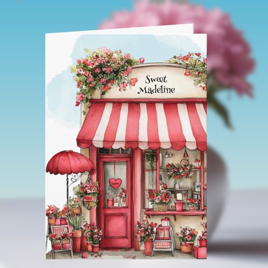Carte Sweet Valentine Flower Shop Personalized