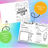 Carte Sweetest Day Coloring Card: Fill-in-the-Blank