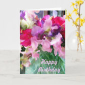 Carte Sweetpeas à l'ancienne dans un bocal (Fleur jaune)