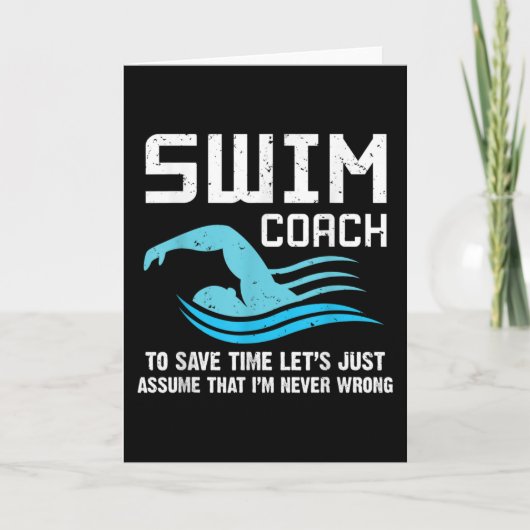 Carte Swim Teacher Swimming Coach (Devant)