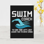 Carte Swim Teacher Swimming Coach (Fleur jaune)