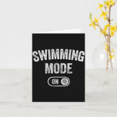 Carte Swimming Mode On Funny Swimmer Gift Diver Coach (Fleur jaune)