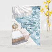 Carte Swimming Pool Thinking of You (Fleur jaune)