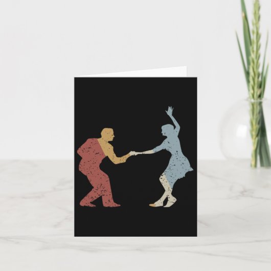 Carte Swing Dance Retro Style Vintage (Devant)