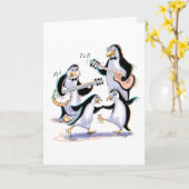 Carte sWiNgInG pEnGuInS (Fleur jaune)