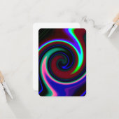 Carte Swirl Retro Neon (Devant/Arrière en situation)