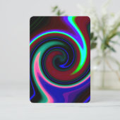 Carte Swirl Retro Neon (Debout devant)