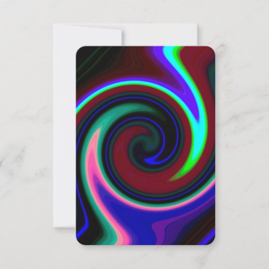 Carte Swirl Retro Neon (Devant)