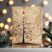 Carte Swirly Christmas Tree Magic with Dancing Ornament