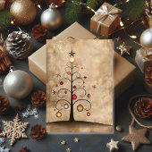 Carte Swirly Christmas Tree Magic with Dancing Ornament