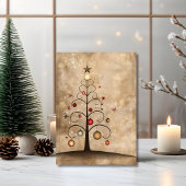 Carte Swirly Christmas Tree Magic with Dancing Ornament