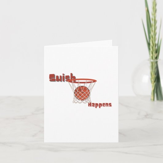 Carte Swish Happens Basketball Design (Devant)