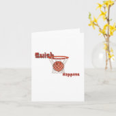 Carte Swish Happens Basketball Design (Fleur jaune)