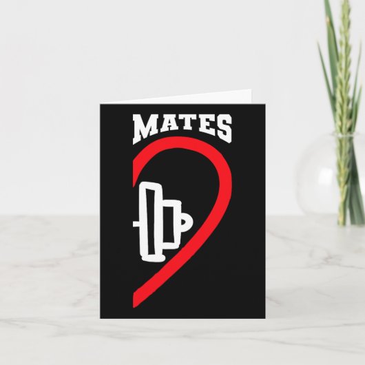 Carte Swole Mates Cute Workout Matching Couples Valentin (Devant)