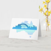 Carte Sydney Australie (Fleur jaune)