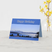 Carte Sydney, Australie, Skyline Joyeux anniversaire (Fleur jaune)