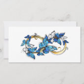 Carte Symbol Infinity of Blue Morpho Butterflies (Devant)
