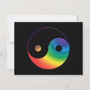 Carte Symbole arc-en-ciel Yin Yang