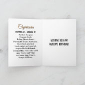 Carte Symbole astrologique Horoscope Capricorne Annivers (Intérieur)