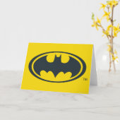 Carte Symbole Batman | Logo noir et blanc (Fleur jaune)