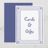 Carte Symbole bleu Quirky Hand Drawn Wedding Cards & Gif (Devant / Derrière)