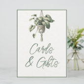 Carte Symbole Boho Chic Botanical Green Cards & Cadeaux (Debout devant)