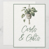 Carte Symbole Boho Chic Botanical Green Cards & Cadeaux (Devant / Derrière)