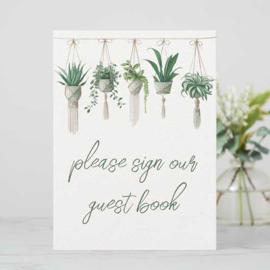 Carte Symbole Boho Chic Botanical Greenery (Debout devant)