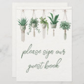 Carte Symbole Boho Chic Botanical Greenery (Devant / Derrière)