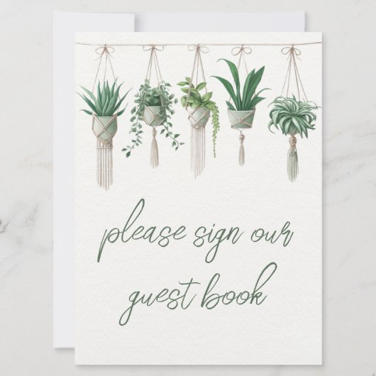 Carte Symbole Boho Chic Botanical Greenery (Devant)