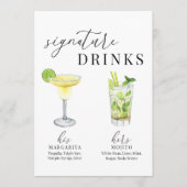 Carte Symbole boisson moderne Elegant (Devant)