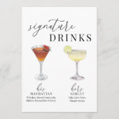 Carte Symbole boisson moderne Elegant (Devant)