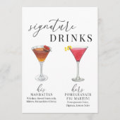 Carte Symbole boisson moderne Elegant (Devant)