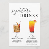 Carte Symbole boisson moderne Elegant (Devant)