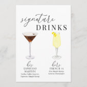 Carte Symbole boisson moderne Elegant (Devant)