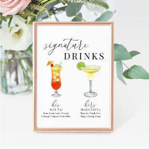 Carte Symbole boisson moderne Elegant