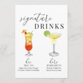 Carte Symbole boisson moderne Elegant (Devant)