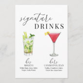 Carte Symbole boisson moderne Elegant (Devant)