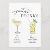 Carte Symbole boisson moderne Elegant (Devant)