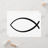 Carte Symbole Christian Fish (Ichthys) (Devant/Arrière en situation)