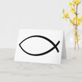 Carte Symbole Christian Fish (Ichthys) (Fleur jaune)