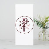 Carte Symbole Christogram Chi-Rho (Debout devant)