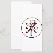 Carte Symbole Christogram Chi-Rho (Devant / Derrière)