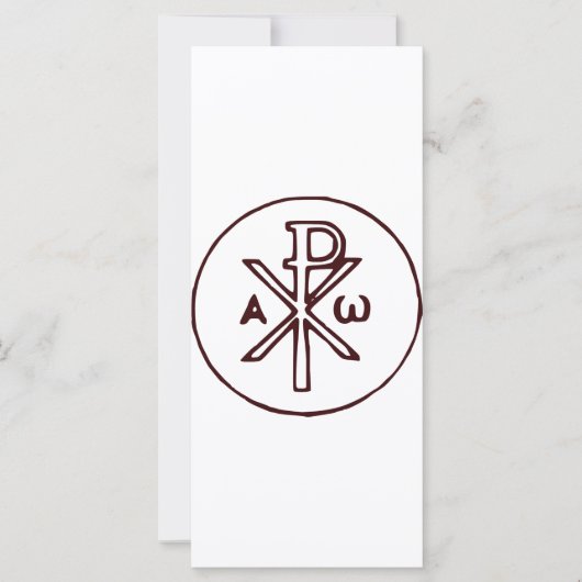 Carte Symbole Christogram Chi-Rho (Devant)