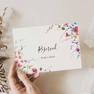 Carte Symbole classique Colorful Wild Floral Mariage Rés
