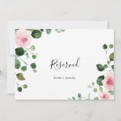 Carte Symbole classique Eucalyptus Floral Mariage Réserv (Dos)