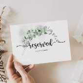 Carte Symbole classique Eucalyptus Foliage Mariage Réser